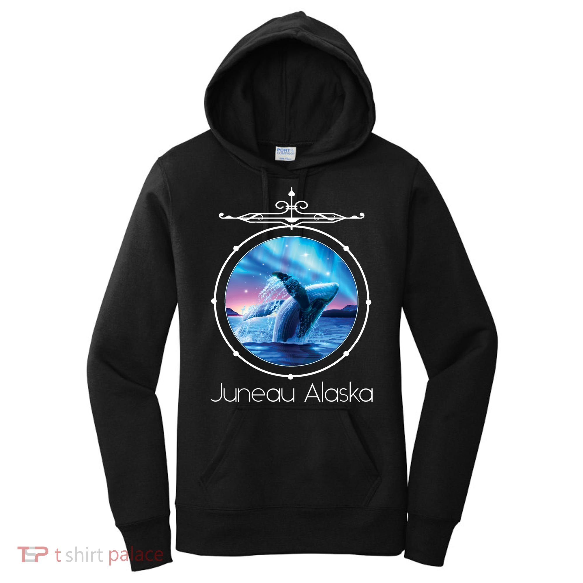 Juneau Alaska Whale Watching Aurora Borealis Souvenir Gift Women's Hoodie