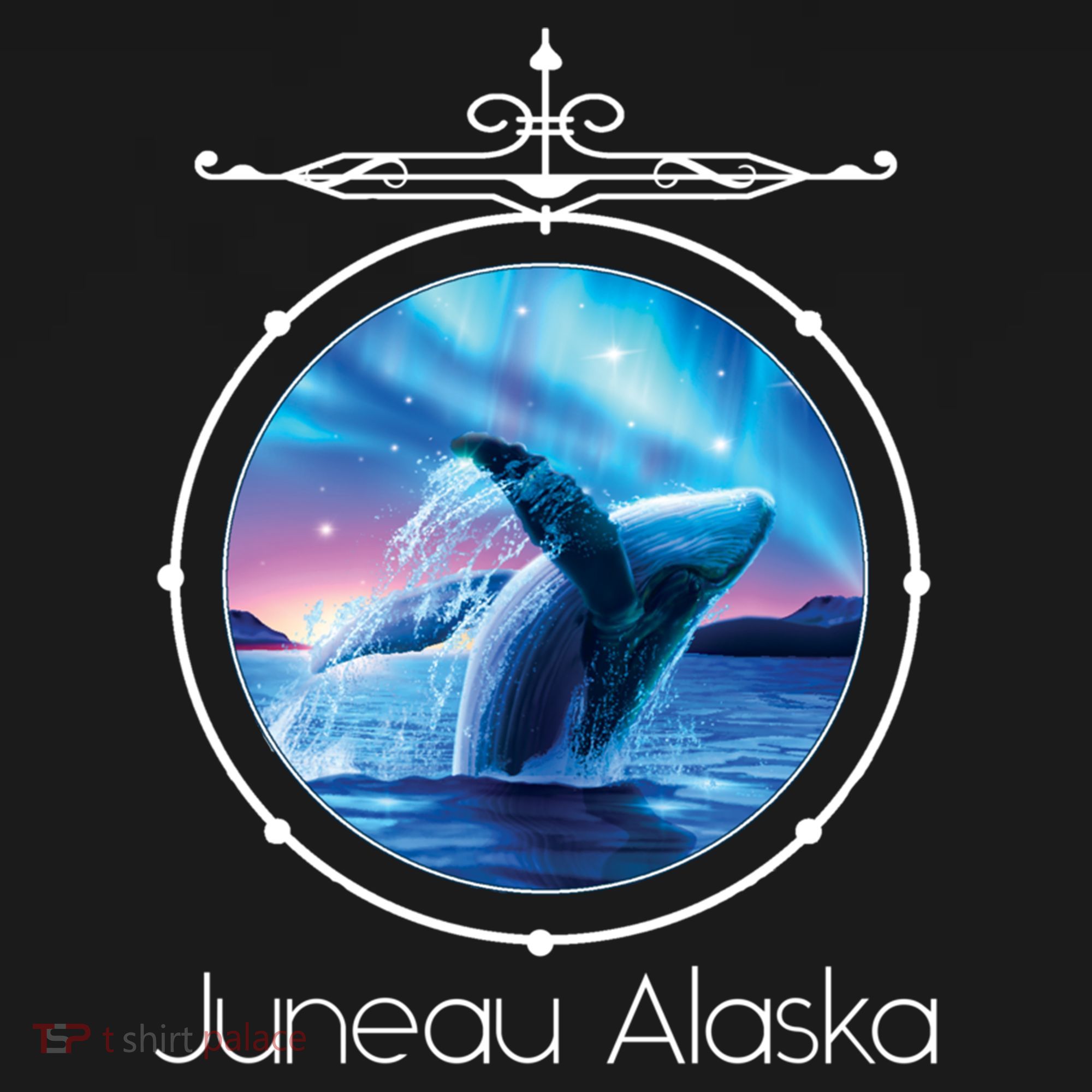 Juneau Alaska Whale Watching Aurora Borealis Souvenir Gift Women's Hoodie