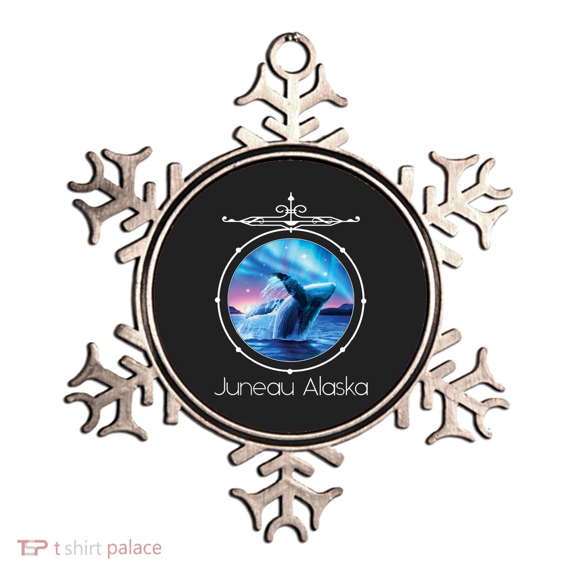 Juneau Alaska Whale Watching Aurora Borealis Souvenir Gift Ornament