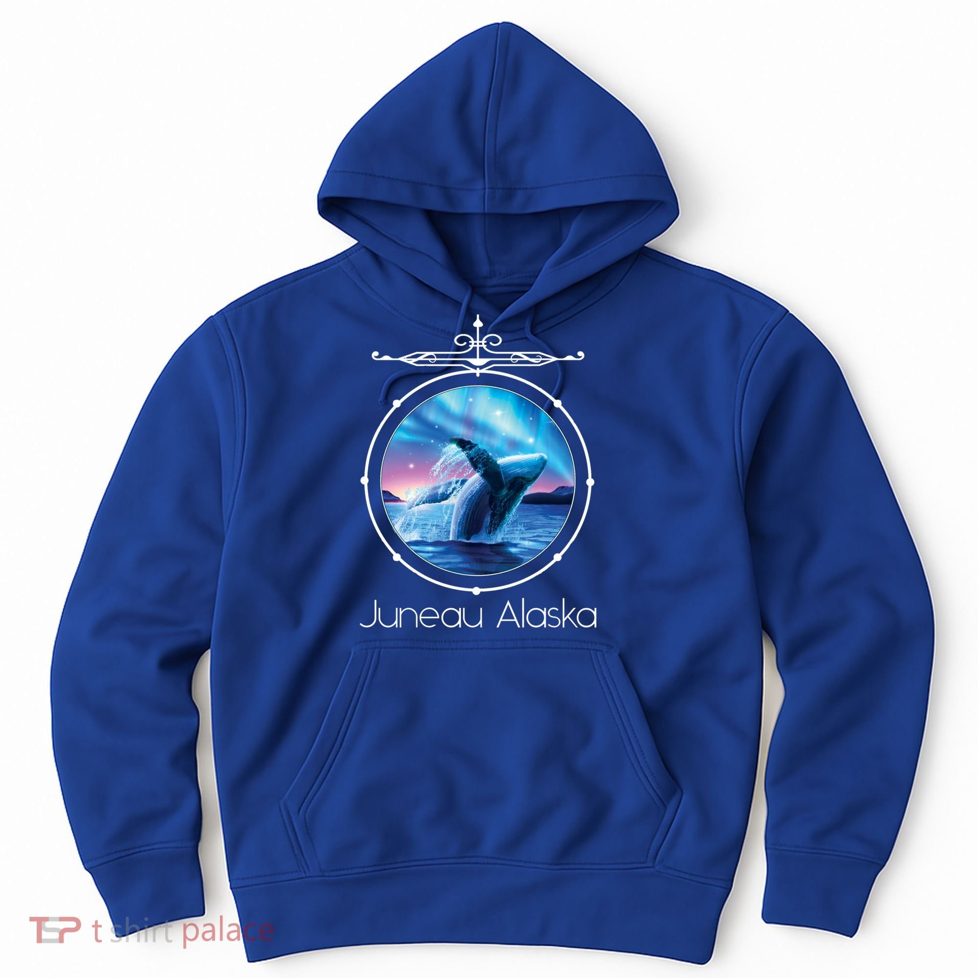 Juneau Alaska Whale Watching Aurora Borealis Souvenir Gift Hoodie