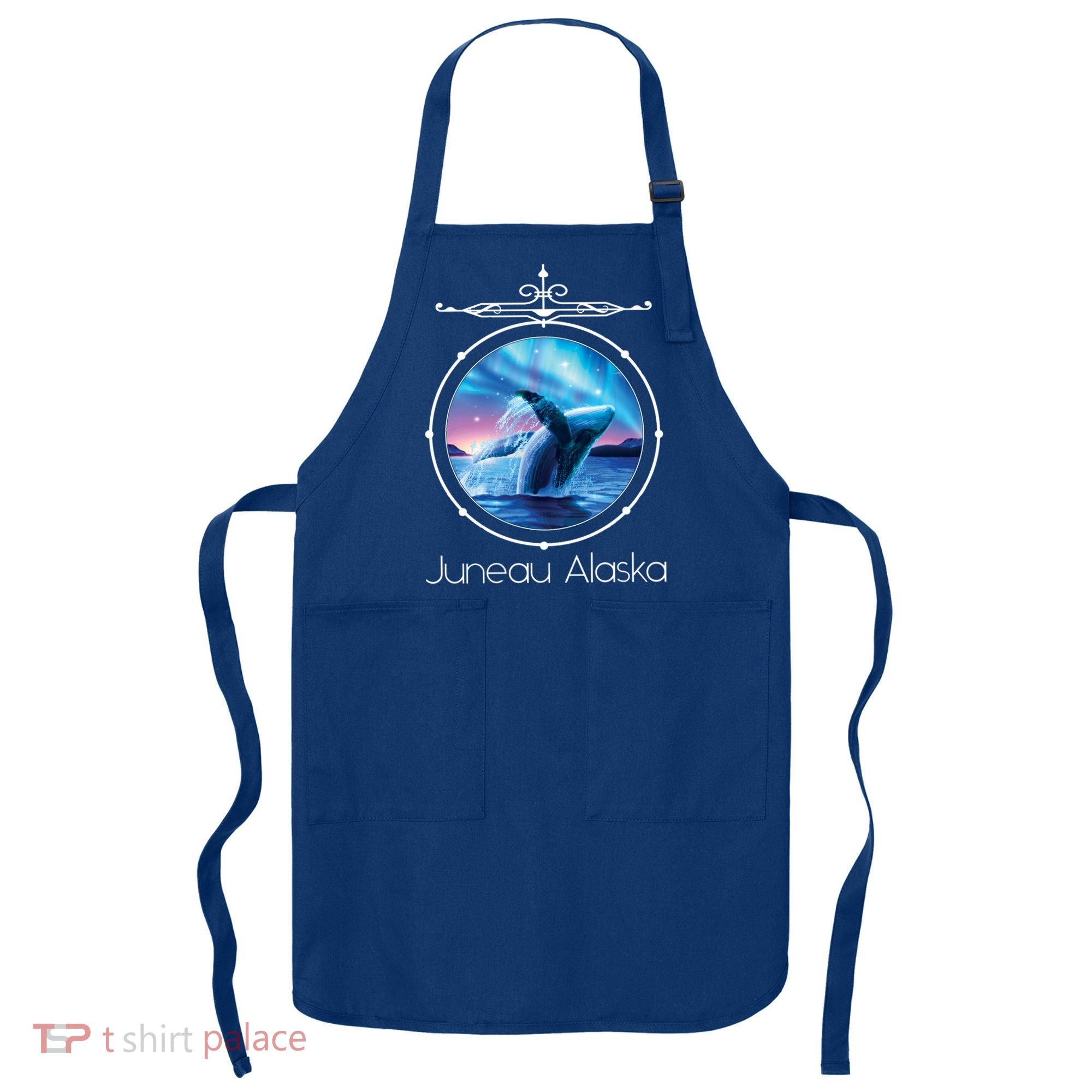 Juneau Alaska Whale Watching Aurora Borealis Souvenir Gift Apron