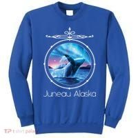 Juneau Alaska Whale Watching Aurora Borealis Souvenir Gift Sweatshirt thumb 0