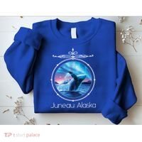 Juneau Alaska Whale Watching Aurora Borealis Souvenir Gift Sweatshirt thumb 2
