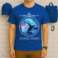 Juneau Alaska Whale Watching Aurora Borealis Souvenir Gift T-Shirt thumb 6