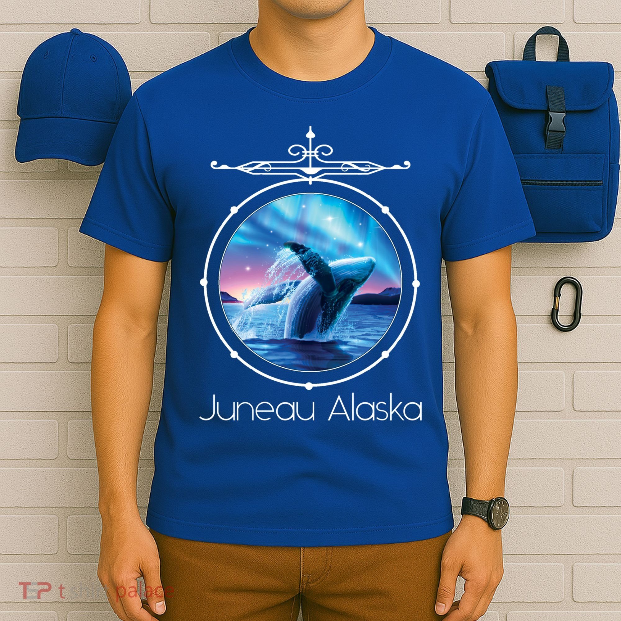 Juneau Alaska Whale Watching Aurora Borealis Souvenir Gift T-Shirt