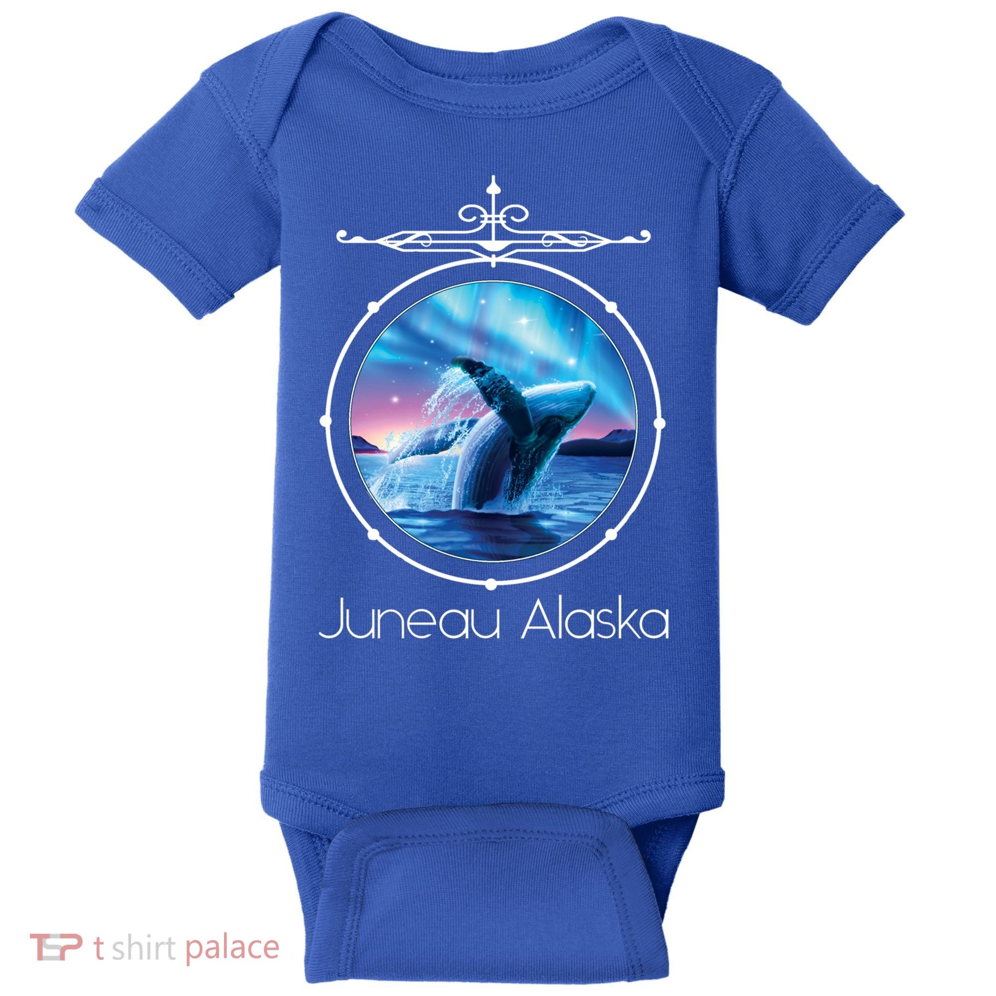 Juneau Alaska Whale Watching Aurora Borealis Souvenir Gift Baby Bodysuit