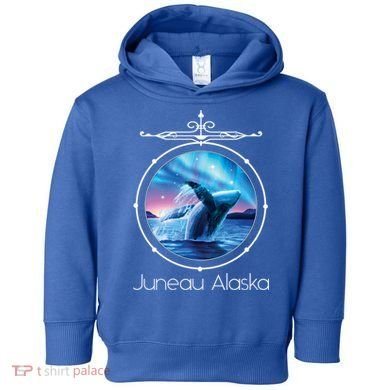 Juneau Alaska Whale Watching Aurora Borealis Souvenir Gift Toddler Hoodie