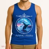 Juneau Alaska Whale Watching Aurora Borealis Souvenir Gift Tank Top thumb 3