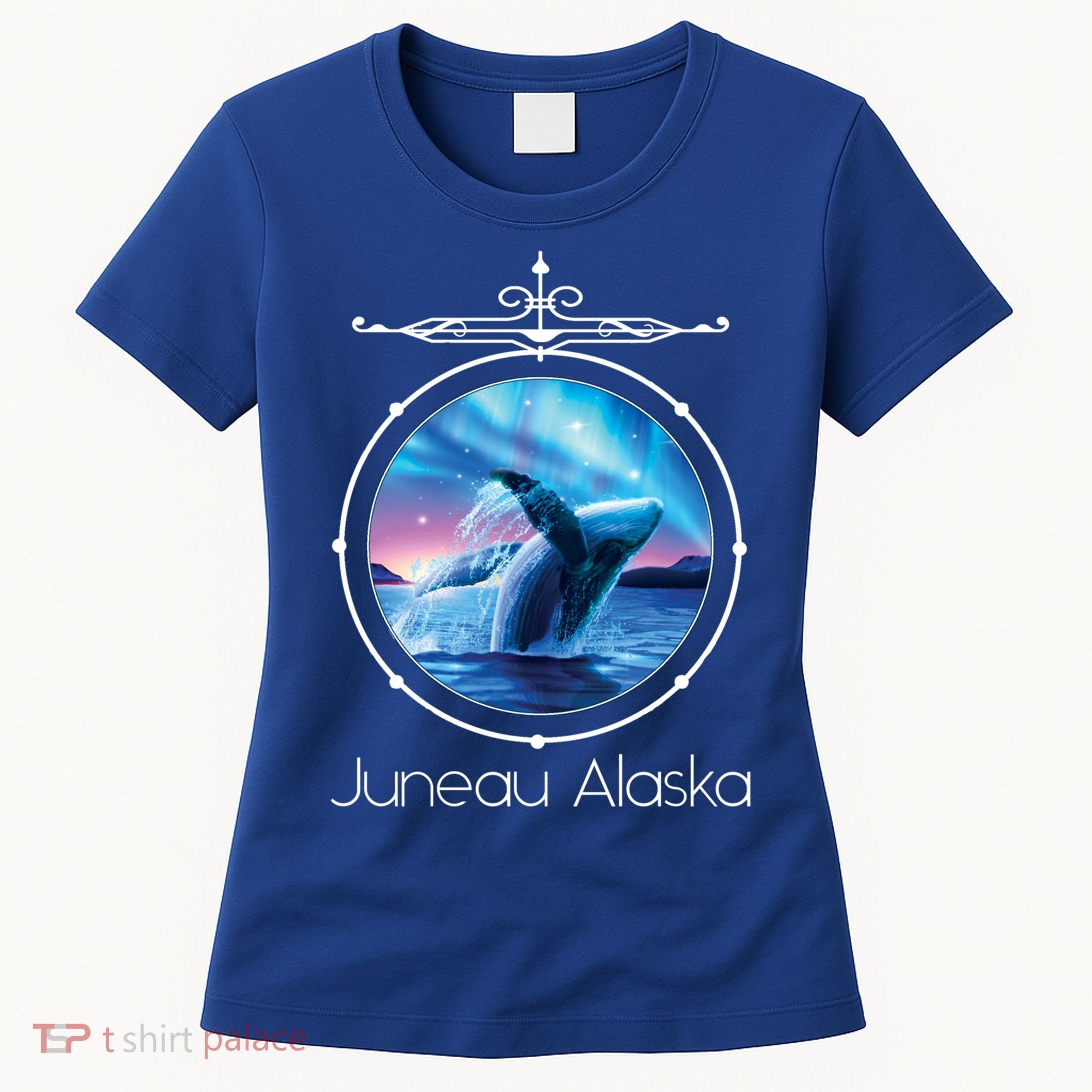 Juneau Alaska Whale Watching Aurora Borealis Souvenir Gift Women's T-Shirt