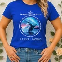 Juneau Alaska Whale Watching Aurora Borealis Souvenir Gift Women's T-Shirt thumb 2