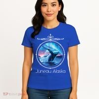 Juneau Alaska Whale Watching Aurora Borealis Souvenir Gift Women's T-Shirt thumb 4