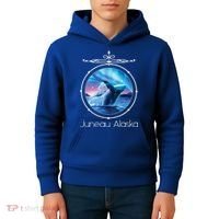 Juneau Alaska Whale Watching Aurora Borealis Souvenir Gift Kids Hoodie thumb 4