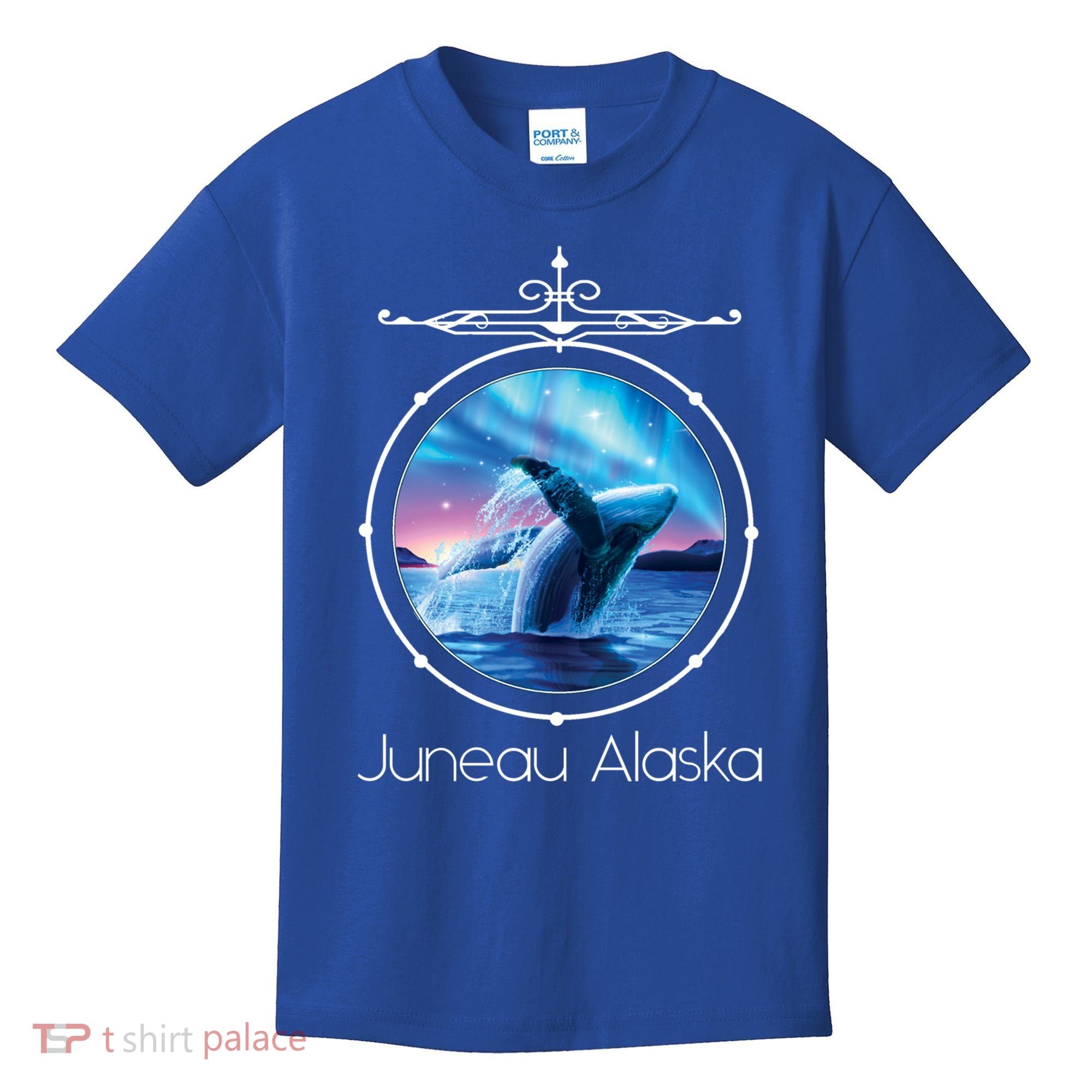 Juneau Alaska Whale Watching Aurora Borealis Souvenir Gift Kids T-Shirt