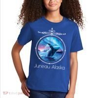 Juneau Alaska Whale Watching Aurora Borealis Souvenir Gift Kids T-Shirt thumb 2