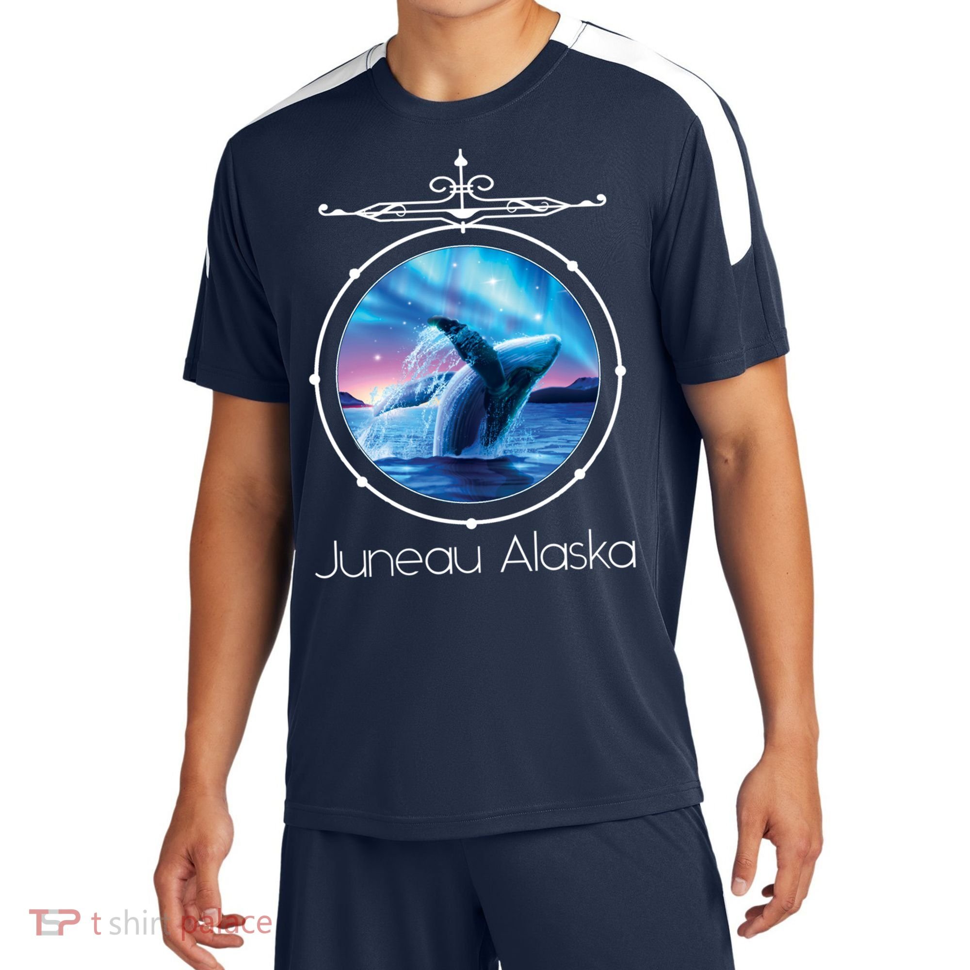 Juneau Alaska Whale Watching Aurora Borealis Souvenir Gift Sport-Tek Competitor United Soccer Jersey