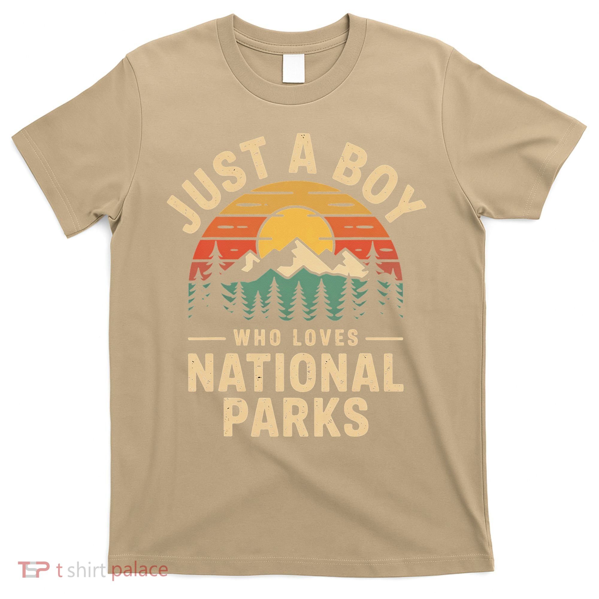 Just A Who Loves National Parks Retro Nature Vintage T-Shirt