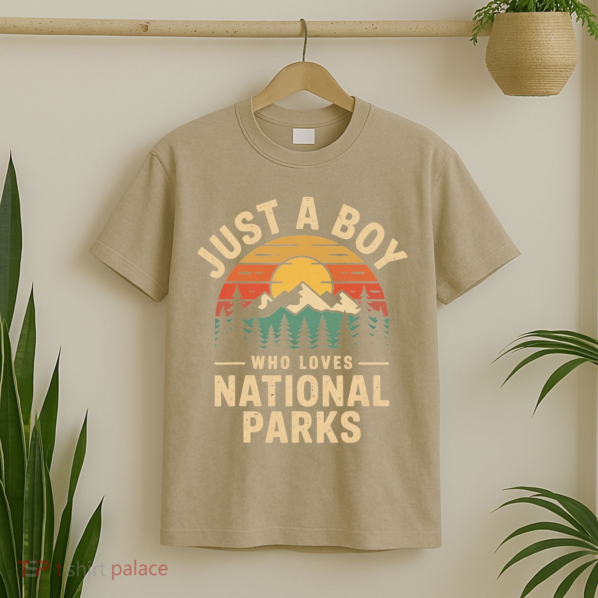 Just A Who Loves National Parks Retro Nature Vintage T-Shirt