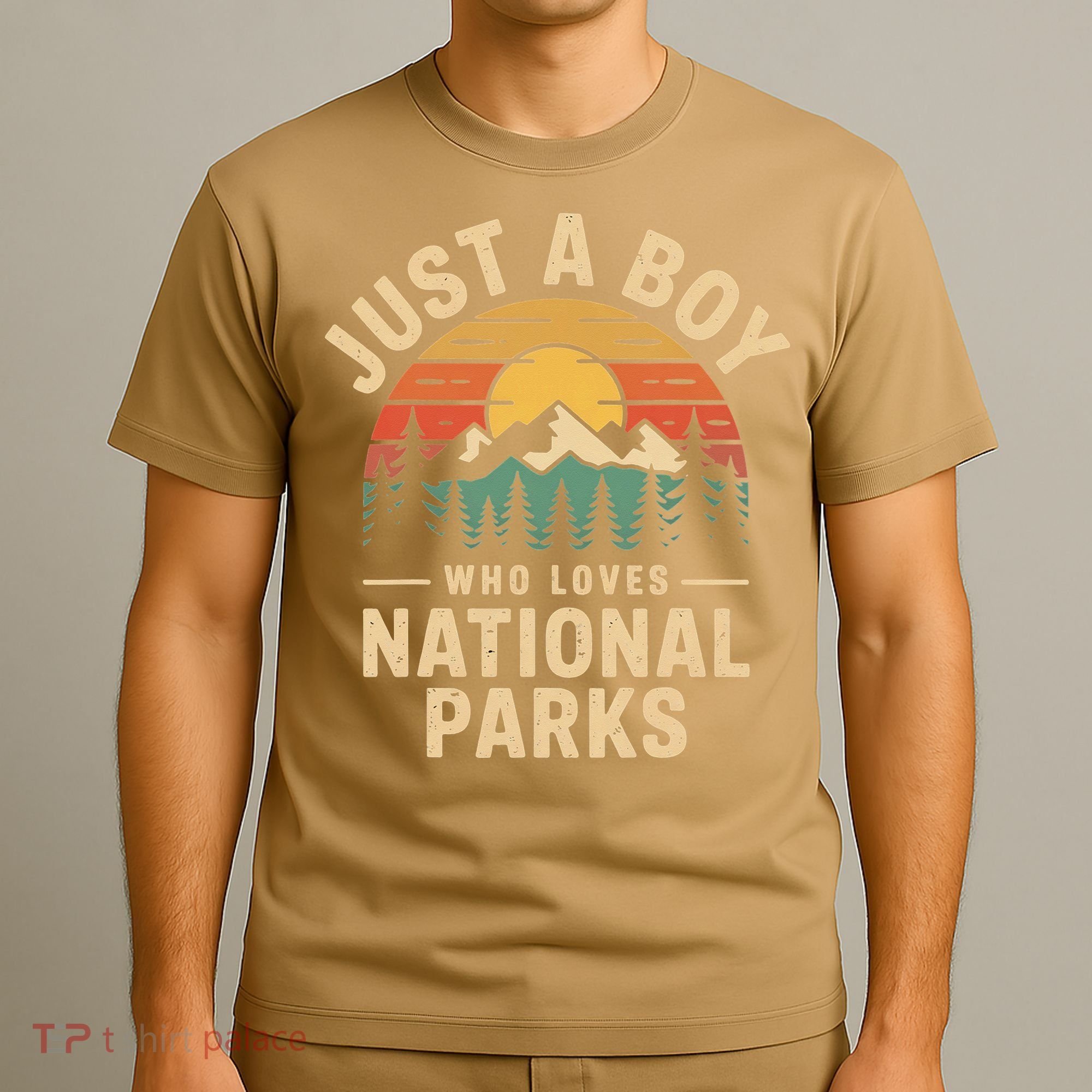 Just A Who Loves National Parks Retro Nature Vintage T-Shirt