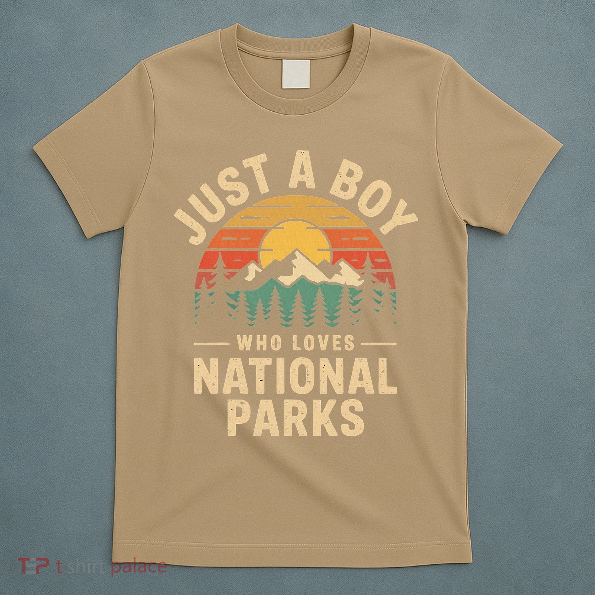 Just A Who Loves National Parks Retro Nature Vintage T-Shirt
