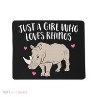 Just a Who Loves Rhinos Cute Rhinoceros Lover Mousepad thumb 0