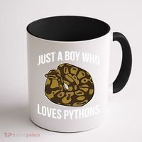 Just A Who Loves Ball Pythons Cute Ball Python Snake Gift Coffee Mug thumb 1
