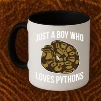 Just A Who Loves Ball Pythons Cute Ball Python Snake Gift Coffee Mug thumb 2