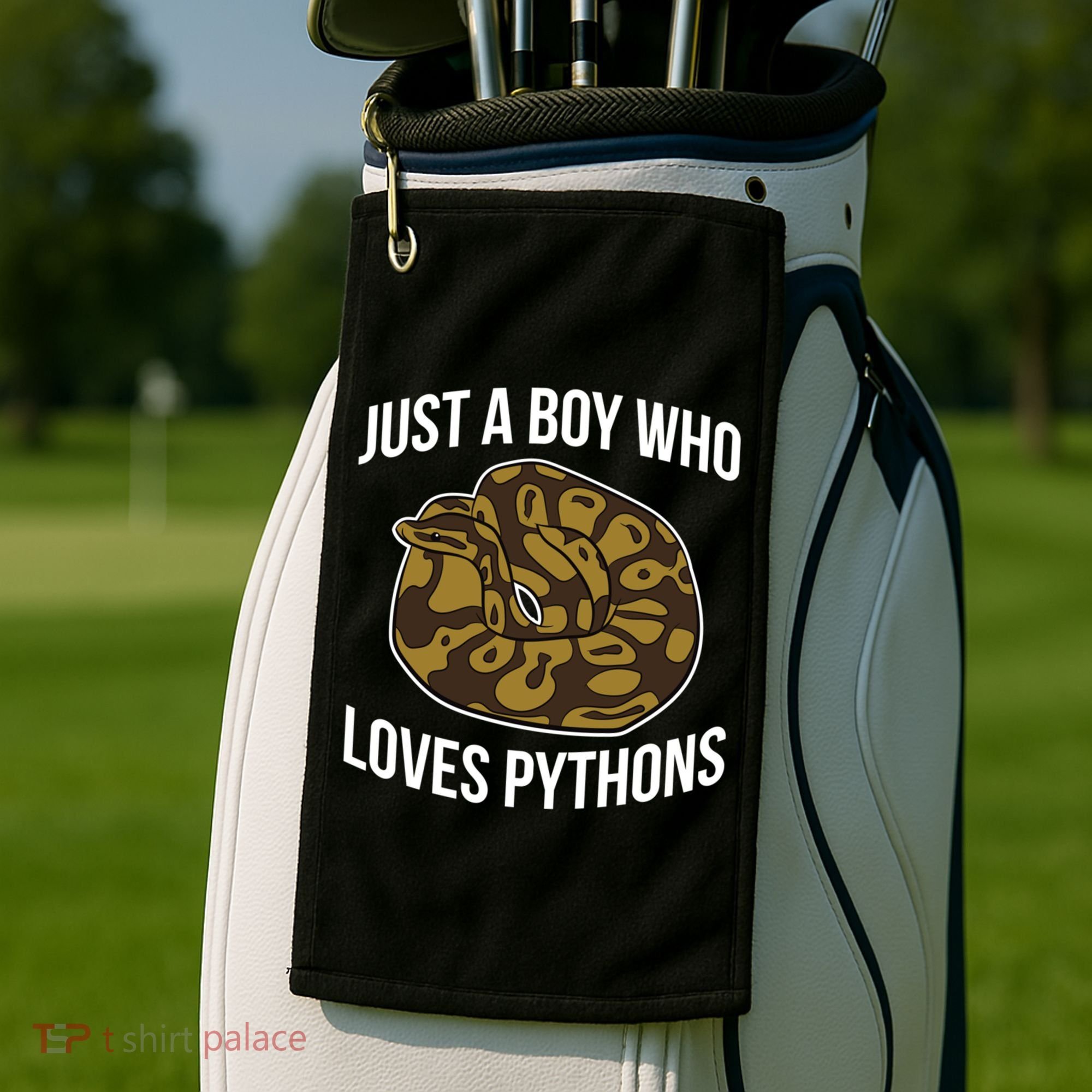 Just A Who Loves Ball Pythons Cute Ball Python Snake Gift Golf Towel