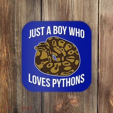 Just A Who Loves Ball Pythons Cute Ball Python Snake Gift Coaster