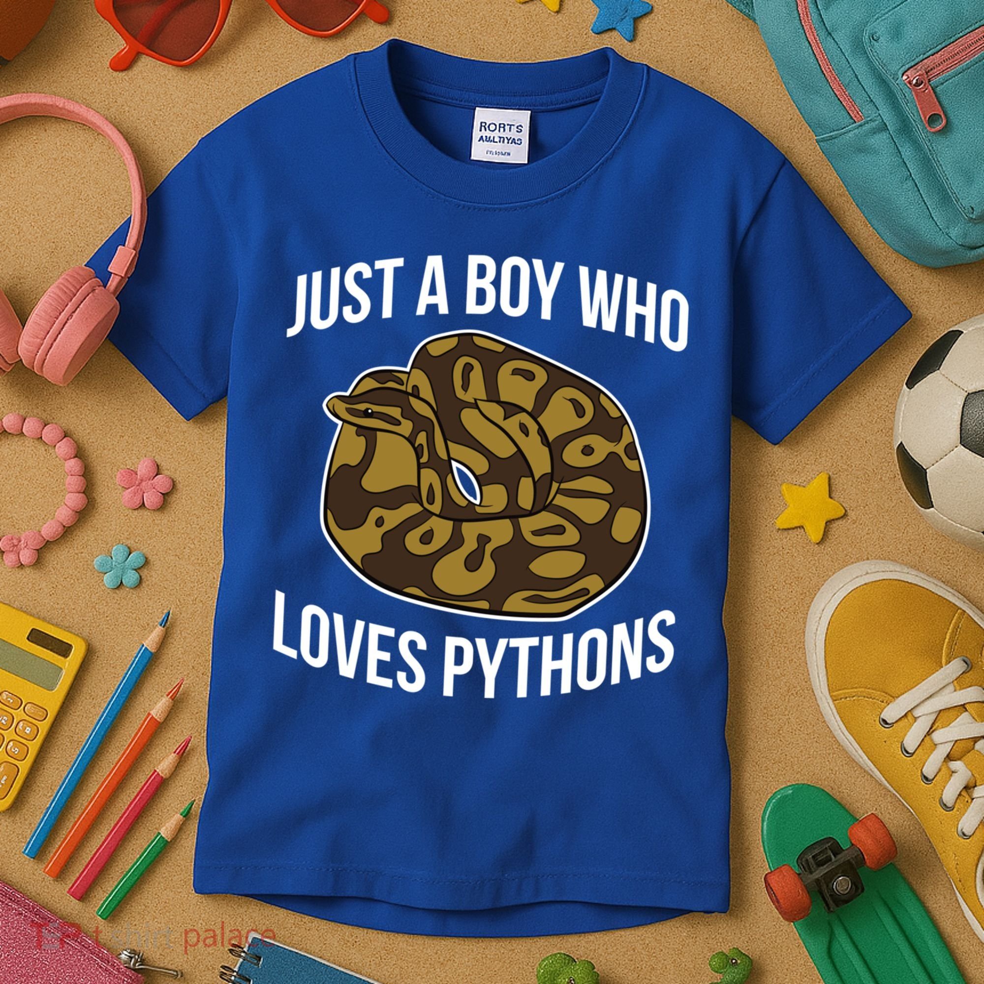 Just A Who Loves Ball Pythons Cute Ball Python Snake Gift Kids T-Shirt
