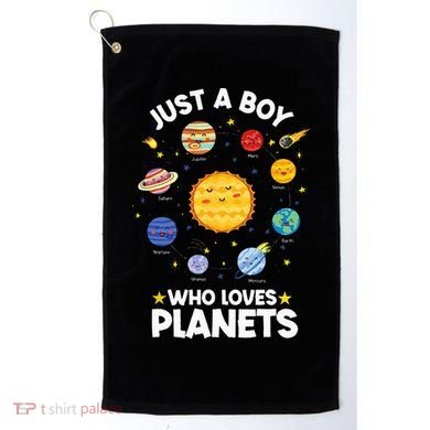 Just A Who Loves Planets & Solar System Space Science Golf Towel