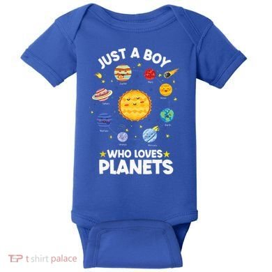 Just A Who Loves Planets & Solar System Space Science Baby Bodysuit