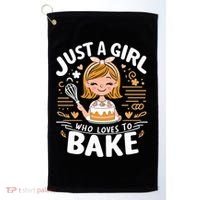 Just A Who Loves To Bake Cute Baking Lover Graphic Gift Golf Towel thumb 0
