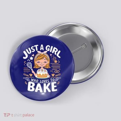 Just A Who Loves To Bake Cute Baking Lover Graphic Gift Button