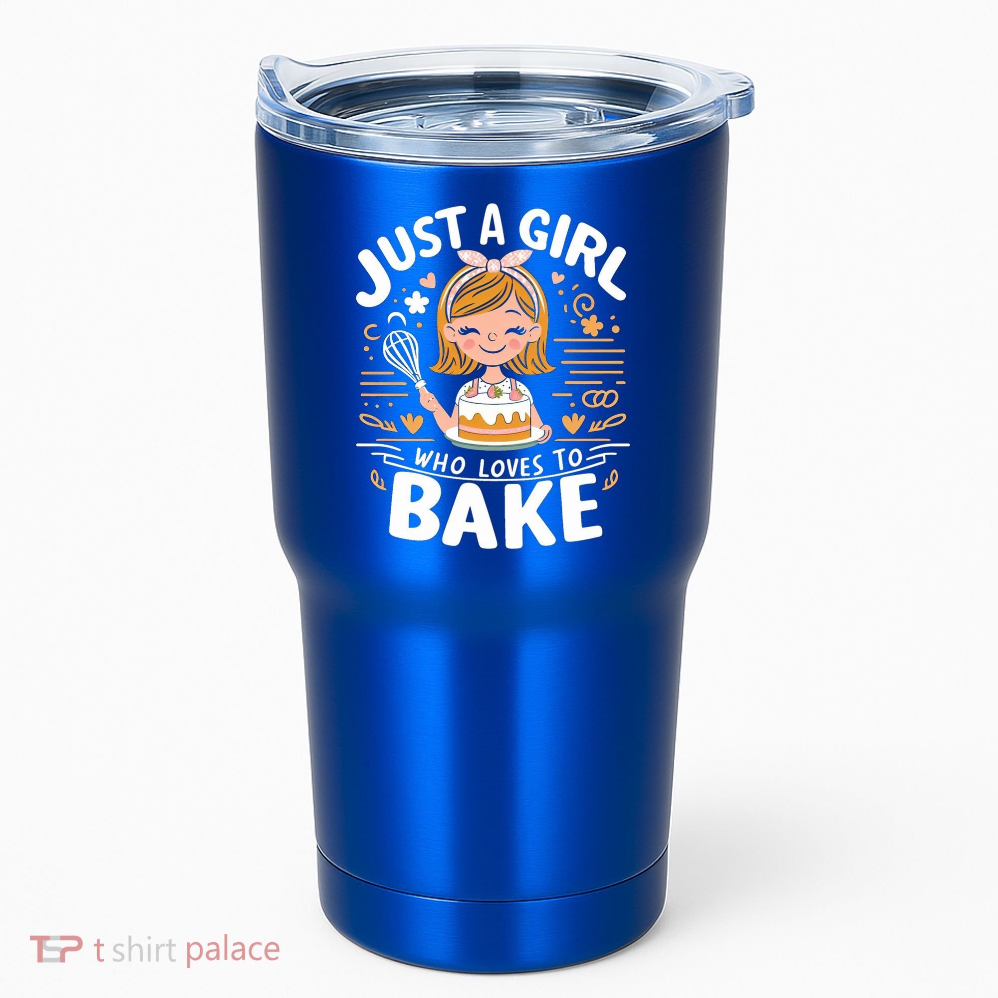 Just A Who Loves To Bake Cute Baking Lover Graphic Gift Tumbler