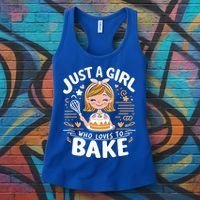Just A Who Loves To Bake Cute Baking Lover Graphic Gift Women's Tank Top thumb 3