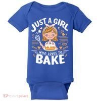 Just A Who Loves To Bake Cute Baking Lover Graphic Gift Baby Bodysuit thumb 0