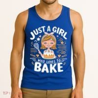 Just A Who Loves To Bake Cute Baking Lover Graphic Gift Tank Top thumb 3