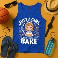 Just A Who Loves To Bake Cute Baking Lover Graphic Gift Tank Top thumb 4
