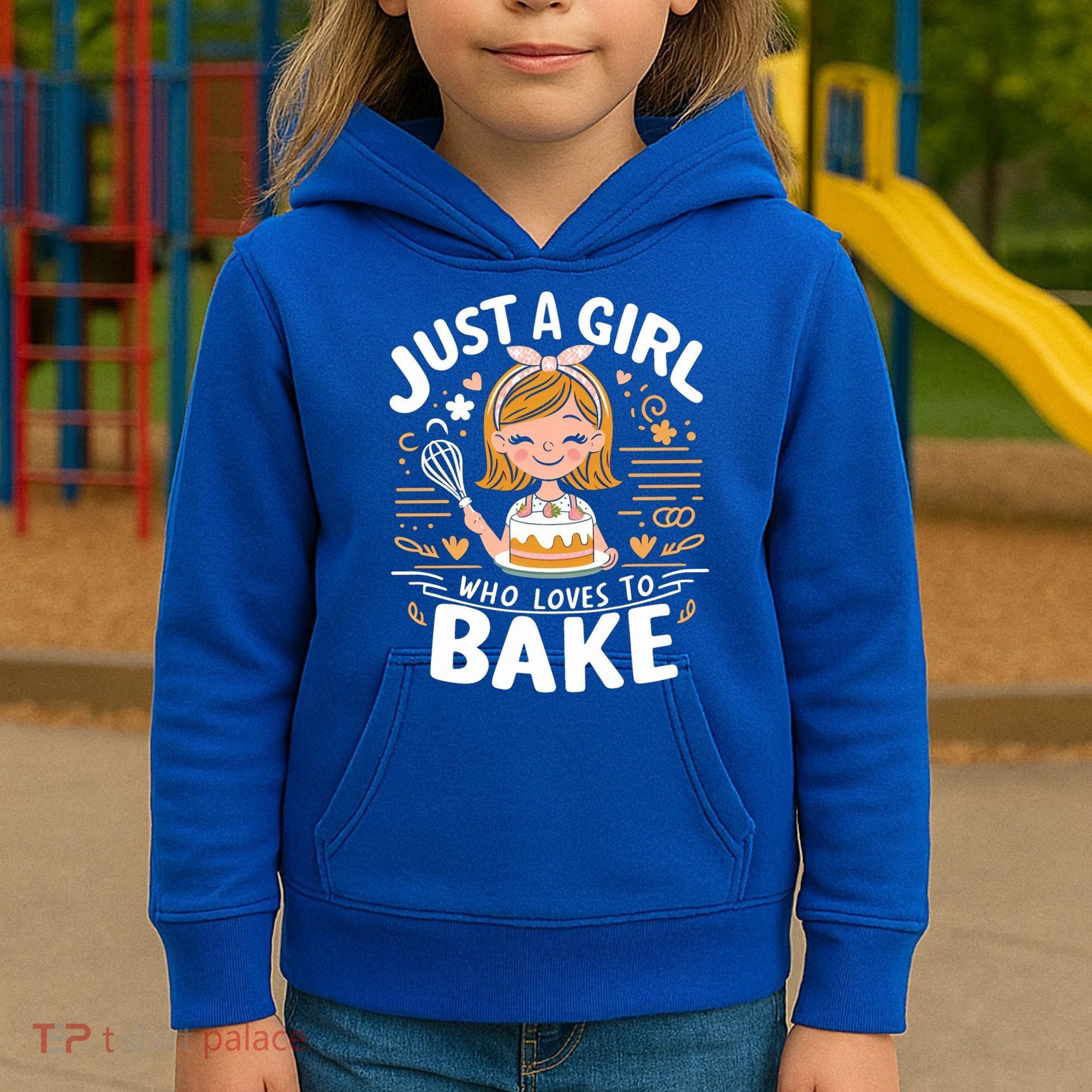 Just A Who Loves To Bake Cute Baking Lover Graphic Gift Kids Hoodie