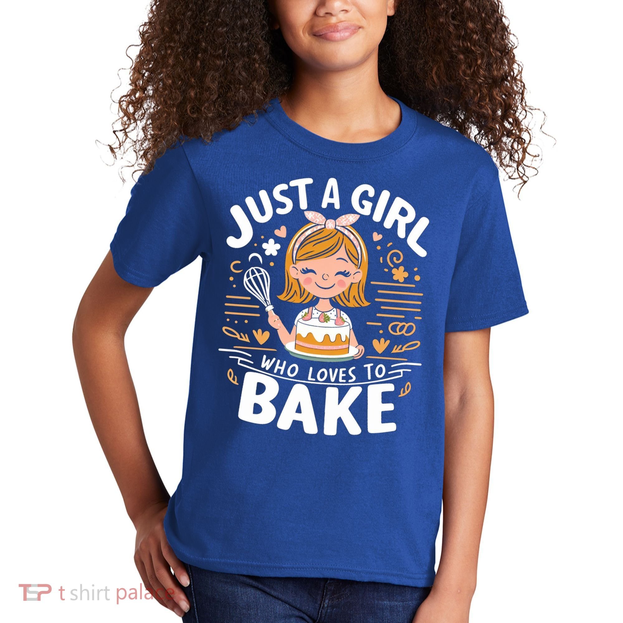 Just A Who Loves To Bake Cute Baking Lover Graphic Gift Kids T-Shirt