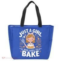 Just A Who Loves To Bake Cute Baking Lover Graphic Gift Tote Bag thumb 0