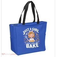Just A Who Loves To Bake Cute Baking Lover Graphic Gift Tote Bag thumb 2