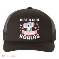 Just A  Who Loves Koala Bear Yupoong Adult 5-Panel Trucker Hat thumb 0