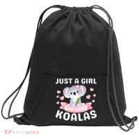 Just A  Who Loves Koala Bear Sweatshirt Cinch Pack Bag thumb 0