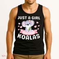 Just A  Who Loves Koala Bear Tank Top thumb 3
