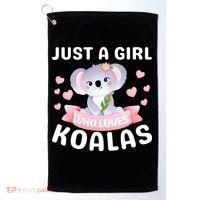 Just A  Who Loves Koala Bear Golf Towel thumb 0
