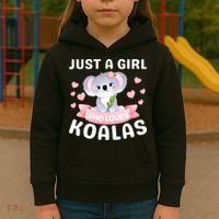 Just A  Who Loves Koala Bear Kids Hoodie thumb 3