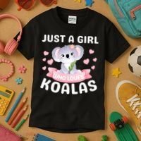 Just A  Who Loves Koala Bear Kids T-Shirt thumb 3