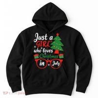 Just A Who Loves Christmas In July Summer Gift Hoodie thumb 0