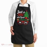 Just A Who Loves Christmas In July Summer Gift Apron thumb 2